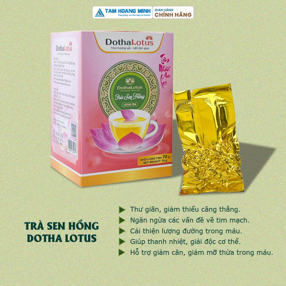 Hộp Trà Sen Hồng Dotha Lotus 70g